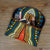 African print clutch bag with bold pattern purse
